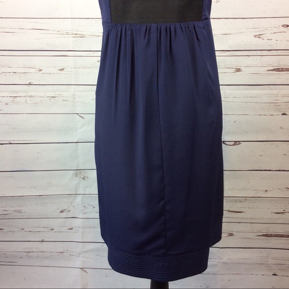 Jessica Simpson Zip Accent Navy Blue Dress, Sz 14 - Picture 6 of 8